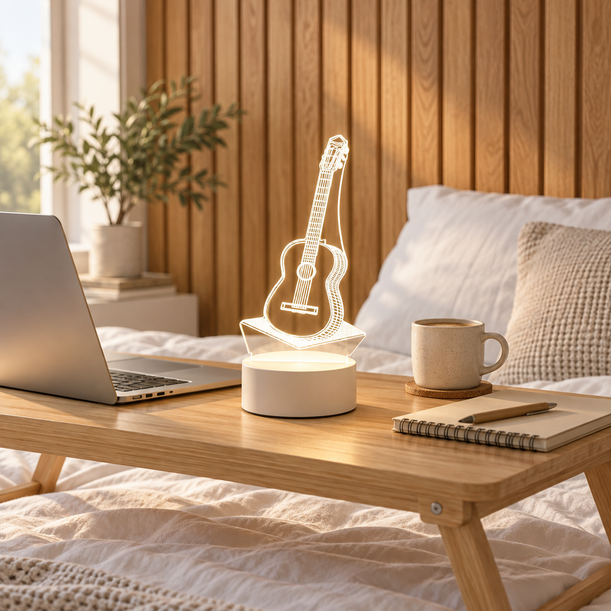 Acoustic Guitar 3D Acrylic LED Lamp