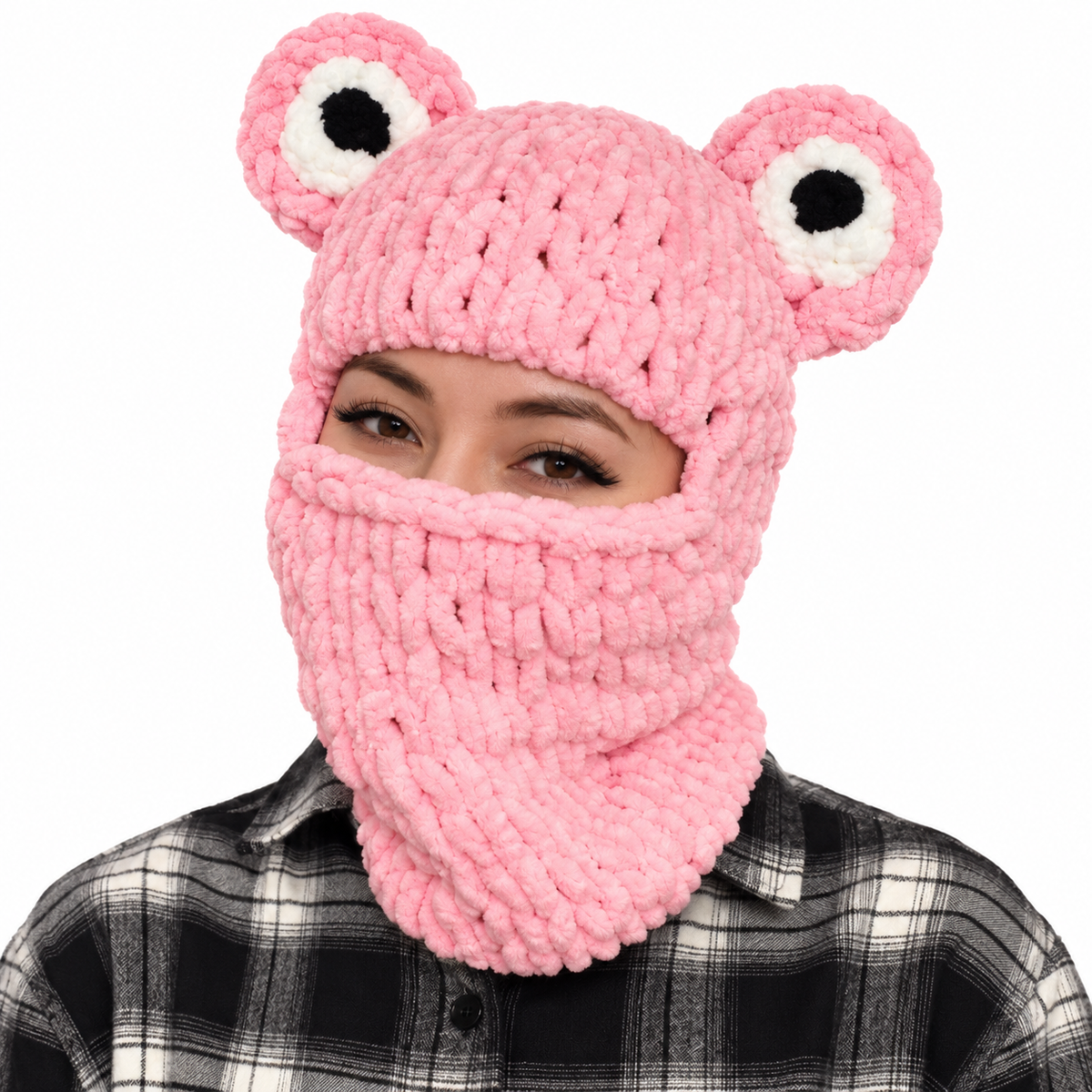 Pink Frog ski mask