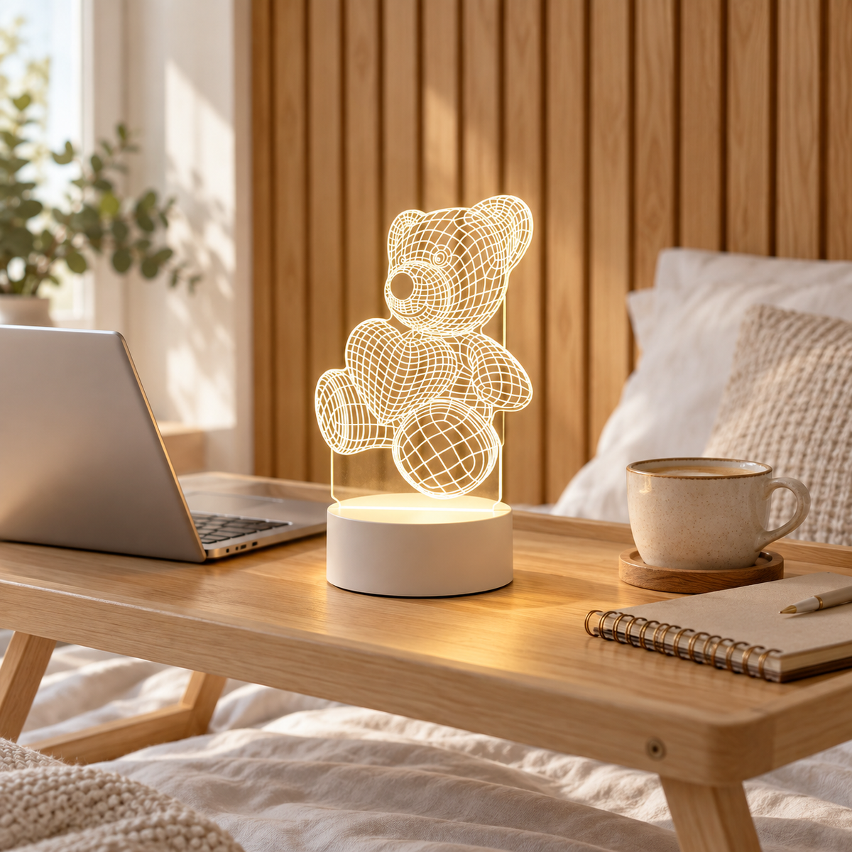 Cuddle Bear 3D Acrylic LED Lamp