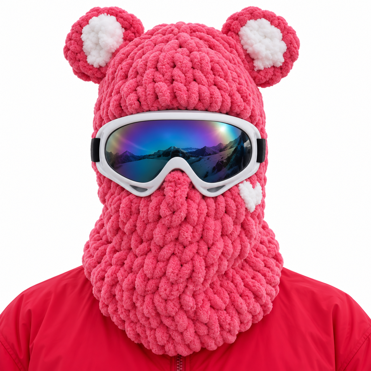 Pink Bear ski mask
